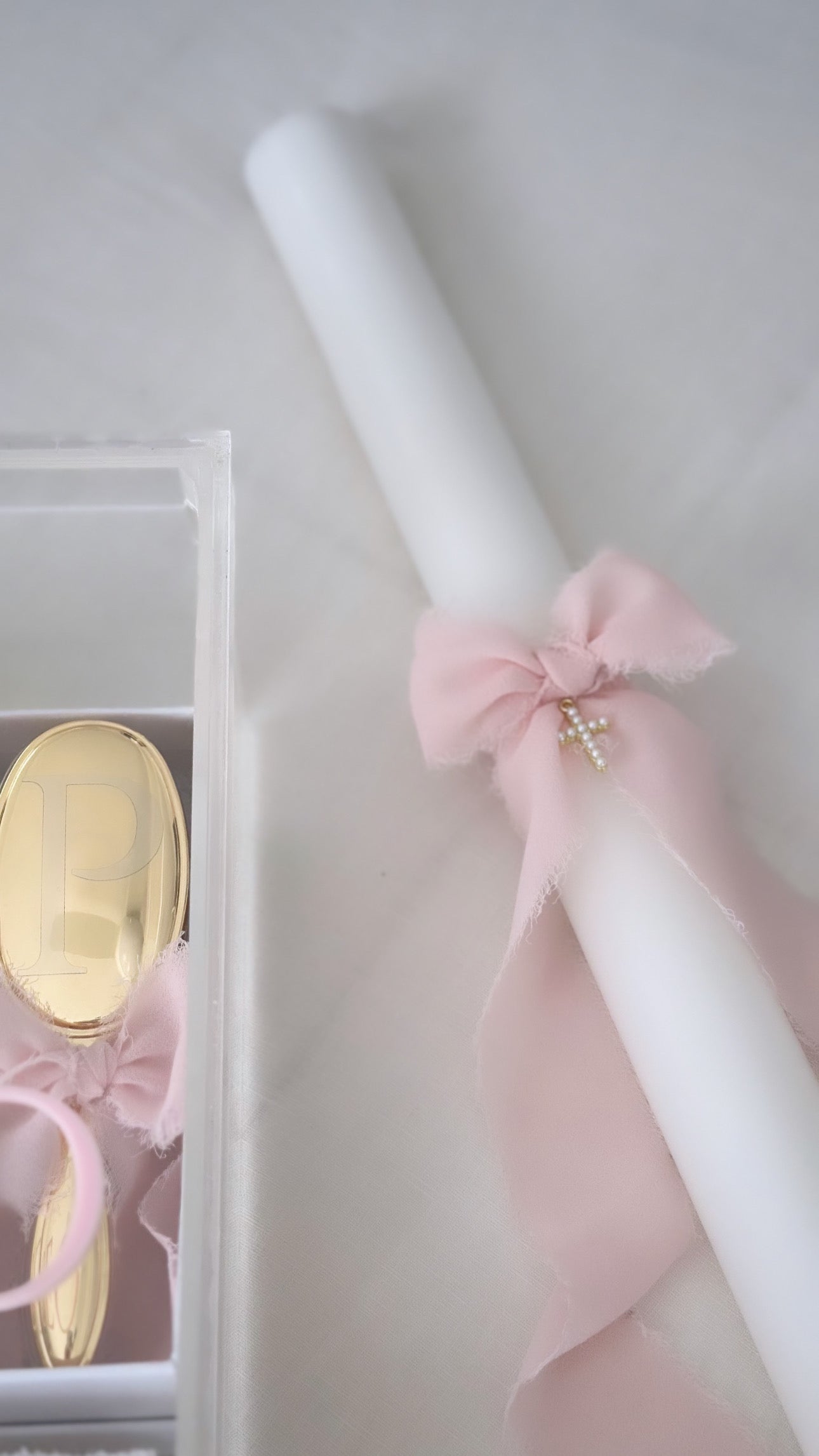 Orthodox christening candle
